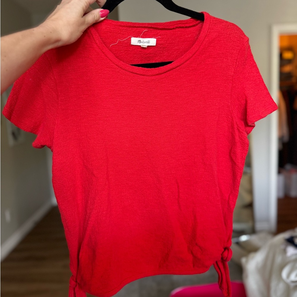 Madewell side tie tee